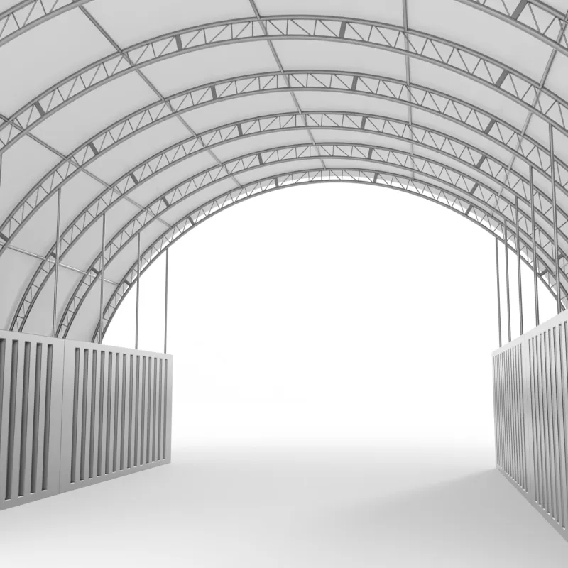 Strecha kontajnera 21,35x12m PVC 900g/m2