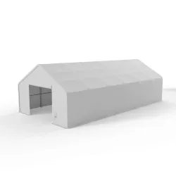 Stanová hala so šikmou strechou 12,2x18,3m PVC 750g/m2