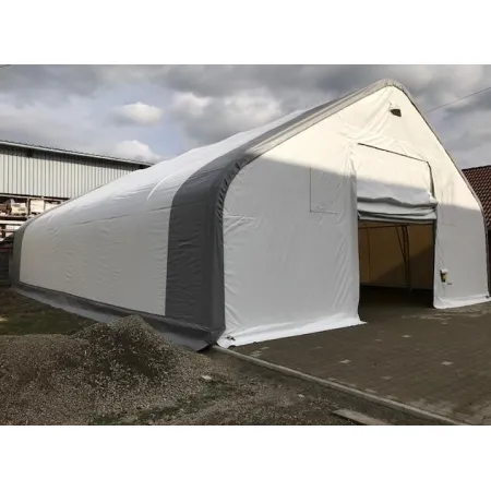 Stanová hala so šikmou strechou 12,2x18,3m PVC 750g/m2
