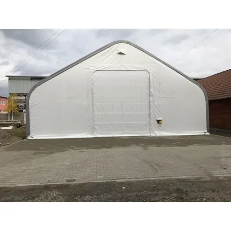 Stanová hala so šikmou strechou 12,2x18,3m PVC 750g/m2