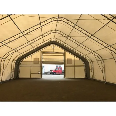 Stanová hala so šikmou strechou 12,2x18,3m PVC 750g/m2