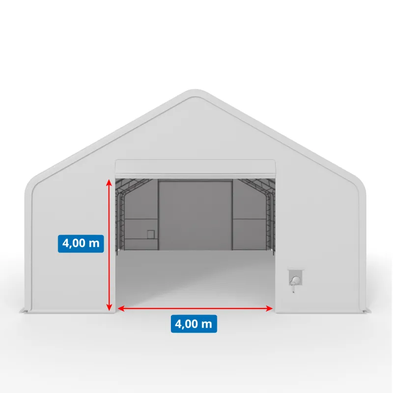 Stanová hala so šikmou strechou 12,2x18,3m PVC 750g/m2