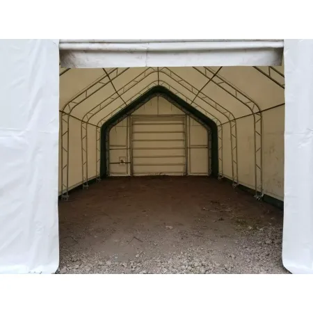 Stanová hala so sedlovou strechou 6,1x9,76 m PVC 750 g/m²