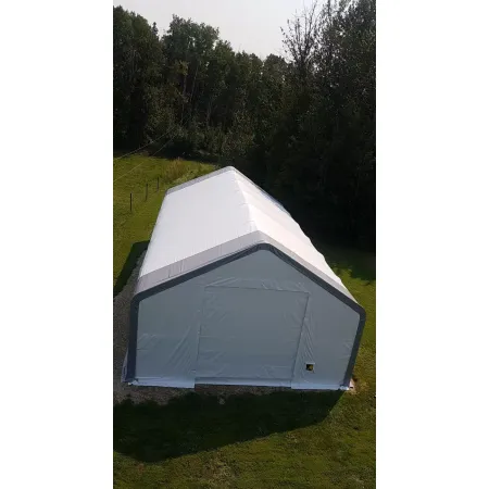 Stanová hala so sedlovou strechou 9,15x18,3 m PVC 900 g/m²