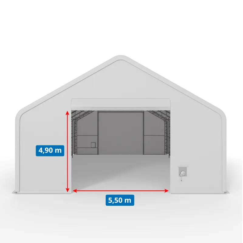 Stanová hala so šikmou strechou 21,35x36,6m PVC 750g/m2