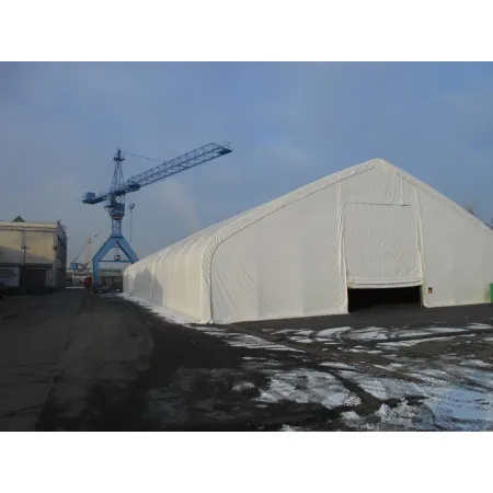 Stanová hala so šikmou strechou 21,35x45,75m PVC 750g/m2