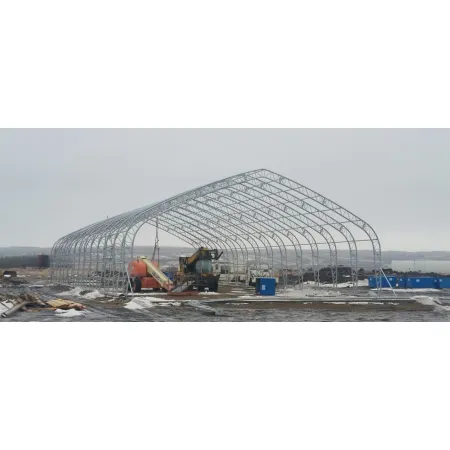 Stanová hala so sedlovou strechou 18,3x30,5 m PVC 900 g/m²