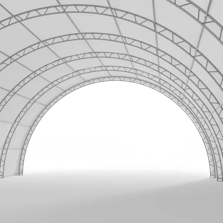 Oblúková plachtová hala 15,25x45,75m PVC 750g/m²