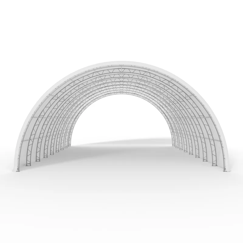 Oblúková plachtová hala 15,25x45,75m PVC 750g/m²