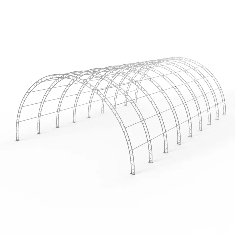 Oblúková plachtová hala 15,25x45,75m PVC 900g/m²