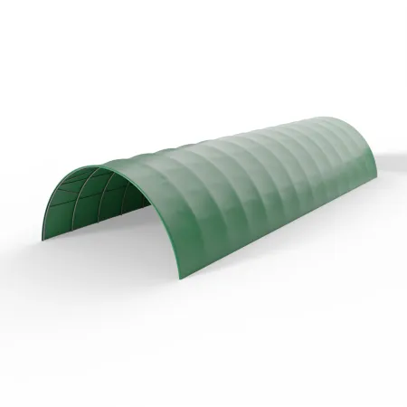 Oblúková plachtová hala 12,2x30m PVC 900g/m² v zelenej verzii