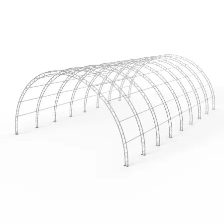 Oblúková plachtová hala 15,25x36,6m PVC 750g/m² v zelenej verzii