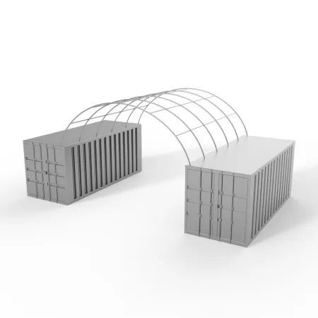 Strecha kontajnera 6x6m PVC 750g/m2