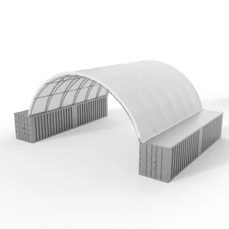 Kontajnerové prestrešenie zosilnené 12x24 m PVC 750 g/m²