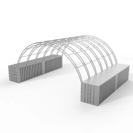 Zosilnená strecha kontajnera 12x24m PVC 750g/m2