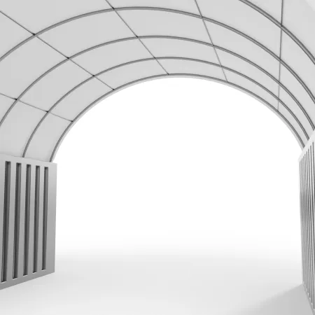 Kontajnerové prestrešenie 6x6 m so zadnou stenou PVC 750 g/m²