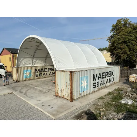 Zosilnená strecha kontajnera 12x12m PVC 900g/m2
