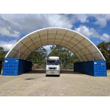 Zosilnená strecha kontajnera 12x12m PVC 900g/m2