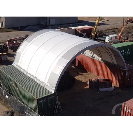 Zosilnená strecha kontajnera 12x12m PVC 900g/m2