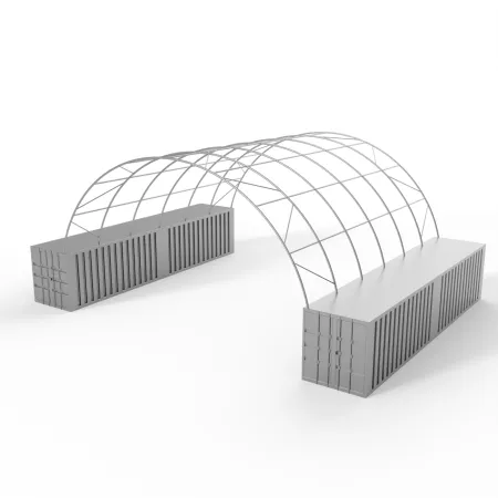 Kontajnerové prestrešenie 10x12 m PVC 750 g/m²