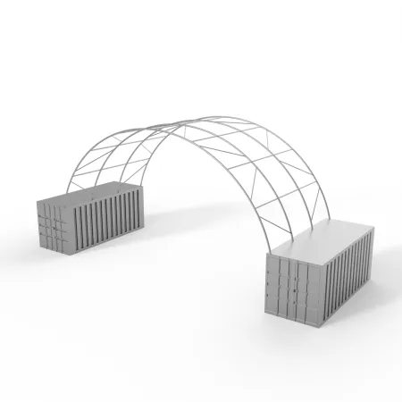 Kontajnerové prestrešenie 10x6 m PVC 900 g/m²