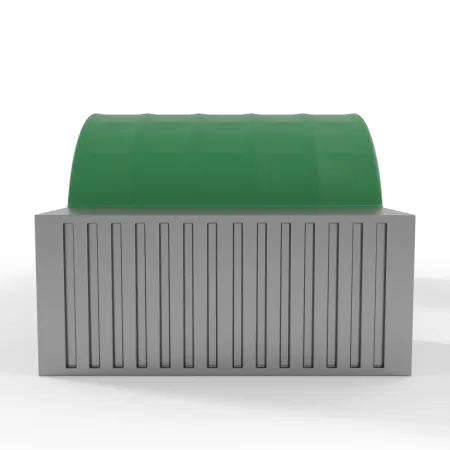 Strecha kontajnera v zelenej farbe 6x6m PVC 900g/m2