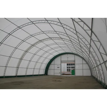 Zakrivená stanová hala 15,25x36,6m PVC 750g/m2