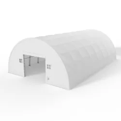Zakrivená stanová hala 15,25x30,5 m PVC 900g/m2