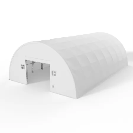 Zakrivená stanová hala 15,25x30,5 m PVC 900g/m2
