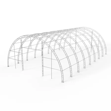 Zakrivená stanová hala 15,25x30,5 m PVC 900g/m2