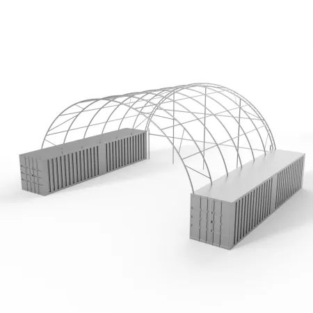 Zadná stena pre zosilnené kontajnerové prestrešenie 12 m PVC 750 g/m²