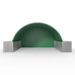 Zadná stena pre prístrešok kontajnera zo zeleného 6m PVC 900g/m2