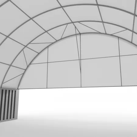 Štítová clona s rámom pre zastrešenie 10m PVC 900g/m²