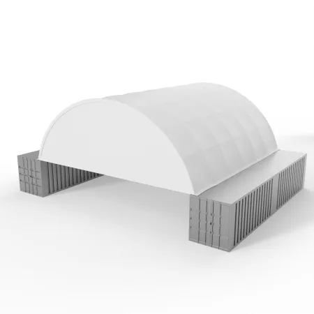 Štítová clona s rámom pre zosilneného zastrešenie 12m PVC 750g/m²