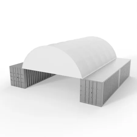 Štítová clona s rámom pre zastrešenie 8m PVC 900g/m²