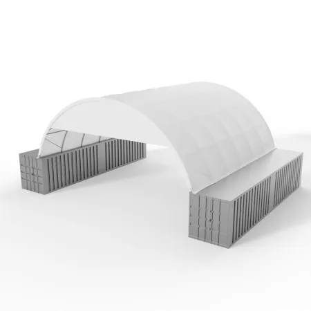 Štítová clona pre zastrešenie 12m PVC 750g/m²