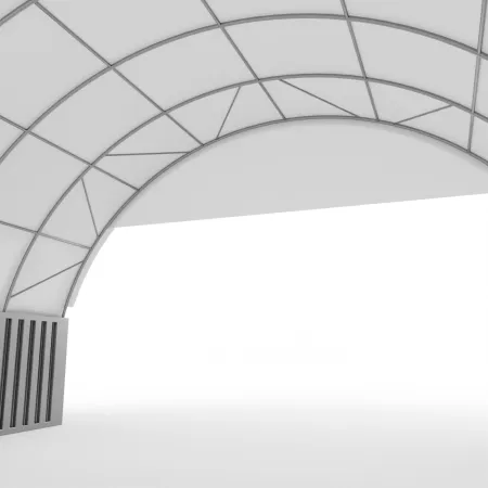 Štítový kryt pre prestrešenie 12 m PVC 750 g/m²