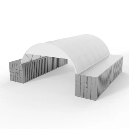 Štítová clona pre zastrešenie 8m PVC 750g/m²