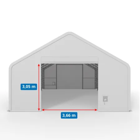 Stanová hala so šikmou strechou 6,1x9,76m PVC 750g/m2
