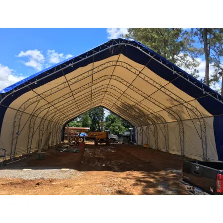 Stanová hala so sedlovou strechou 12,2x24,4 m PVC 750 g/m²