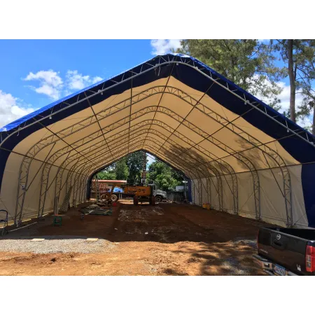 Stanová hala so sedlovou strechou 12,2x30,5 m PVC 750 g/m²