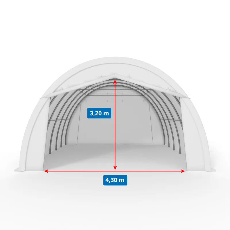 Plachtová hala 6,1x12,8 m PVC 750g/m²