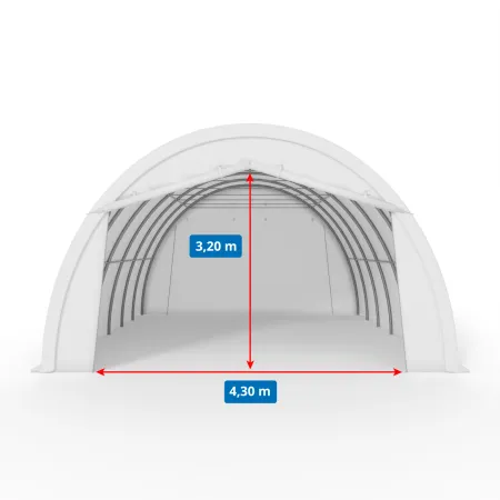 Plachtová hala 6,1x12,8 m PVC 750g/m²