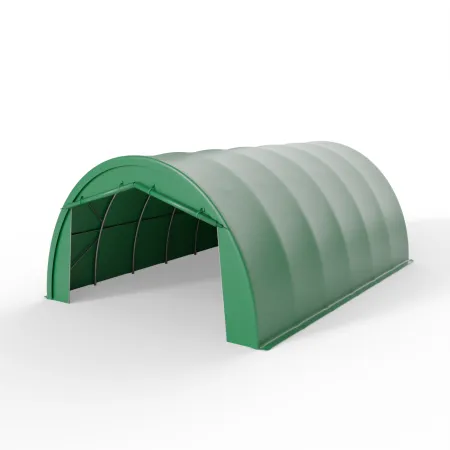 Plachtová hala 6,1x12,8 m PVC 900 g/m² v zelenom vyhotovení