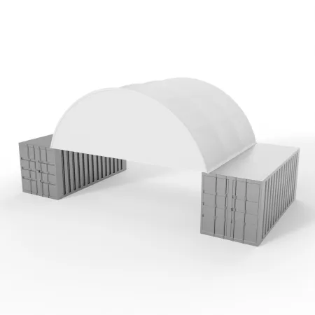 Zvýšený štítový kryt pre zastrešenie 6 m PVC 750 g/m²