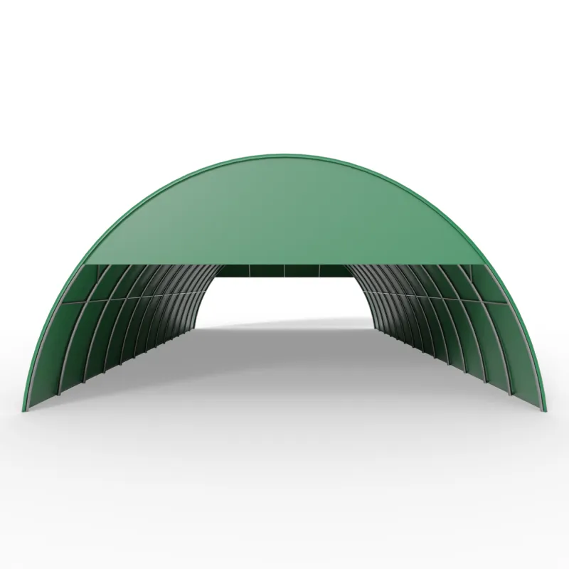 Vrchný kryt s rámom pre 12 m tunelovú halu zo zeleného PVC 900g/m²