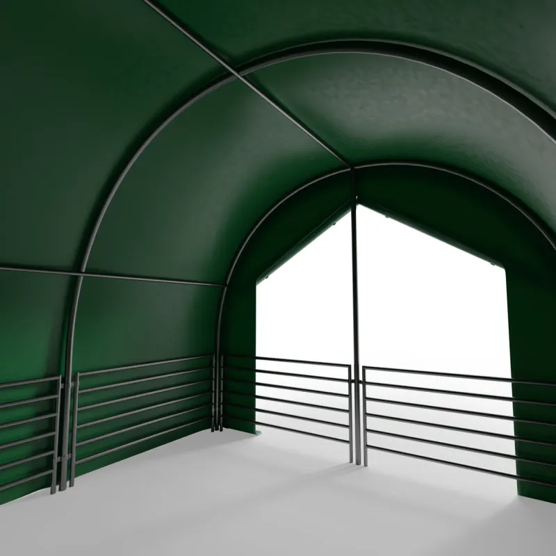 Predná stena pre výbeh pre zvieratá 4x4m PVC 750g/m²