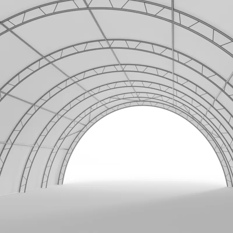 Zosilnená oblúková stanová hala 12,2x30 m PVC 900 g/m²