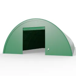 Obojstranná stena pre zosilnenú oblúkovú halu 12 m PVC 900 g/m² v zelenom vyhotovení