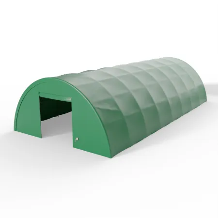 Obojstranná stena pre zosilnenú oblúkovú halu 12 m PVC 750 g/m² v zelenom vyhotovení